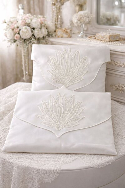 Ceki Home Bohça French Lace Envelope Bohça Engagement Promise Satin Bohça One...