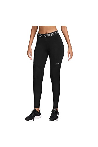 Nike Femei& # x27;s Pro Dri-FIT Colanți din plasă cu talie medie XL