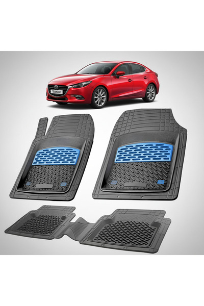 TEAMCAR Mazda 3 BN Facelift Sedan Compatible Floor Mats 2016-2019 | Blue