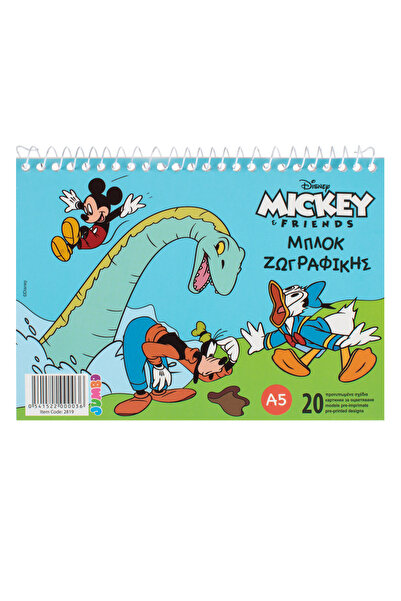 Zumzeria Mickey Mouse și Prietenii Carte de colorat cu dinozauri A5 - 20F