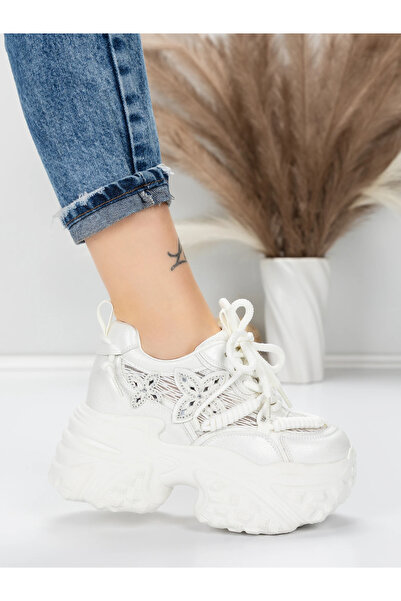 mei Pantofi Sport Dama cu Platforma 6166-88 Alb
