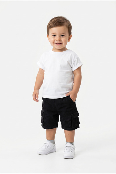 MARCO DONATELI Boys Denim Cargo Bermuda, 12M