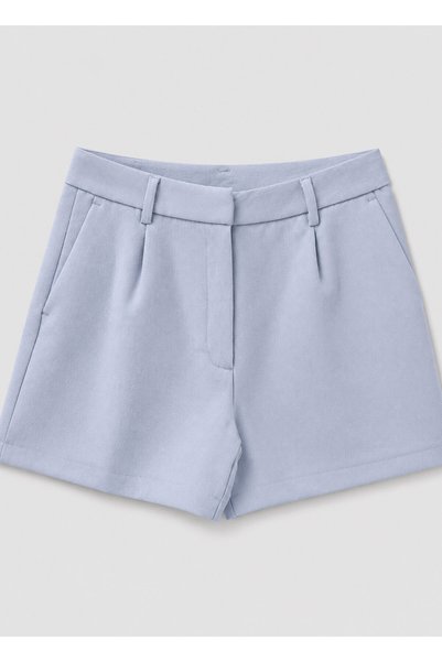 BRANDHILLS Blue Color Belt Detailed Shorts