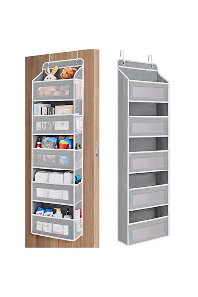 HNSMART Door organizer, HNSMART, 5 compartments, 44 lb capacity, grey, 9x33x1...