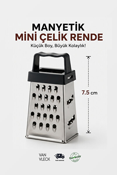 VAN VLECK Mini Magnetli Rende – Manyetik Mini Sarımsak, Zencefil ve Sebze Ren...