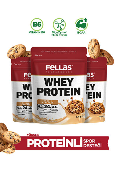 Fellas Whey Protein Tozu Kurabiye Aromalı (175 g) x 3