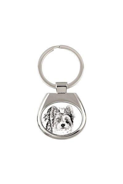 Art - Dog Biewer Yorkshire Terrier - breloc cu câine, breloc cu imprimeu, pan...
