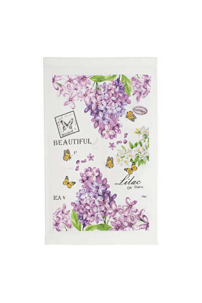 Zumzeria Prosop de bucătărie din bumbac alb cu model de Paște lila 60x35cm