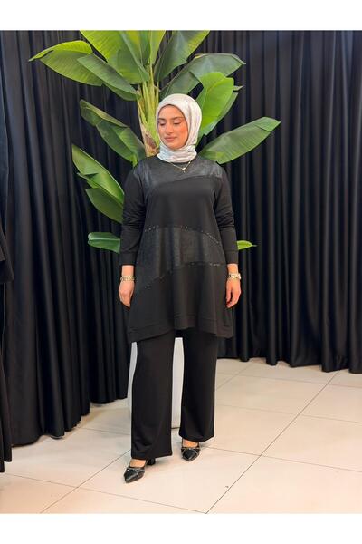 Butik büyük beden طقم قطن فيسكوز ممشط