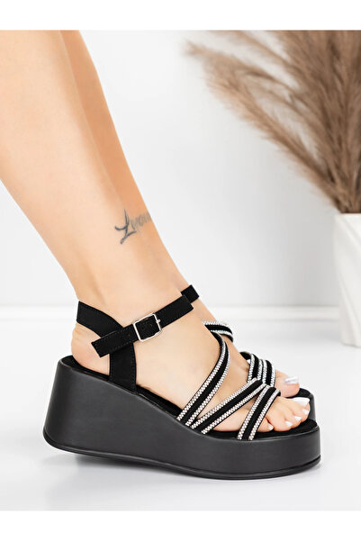 mei Sandale Dama cu Platforma 5H78 Negru