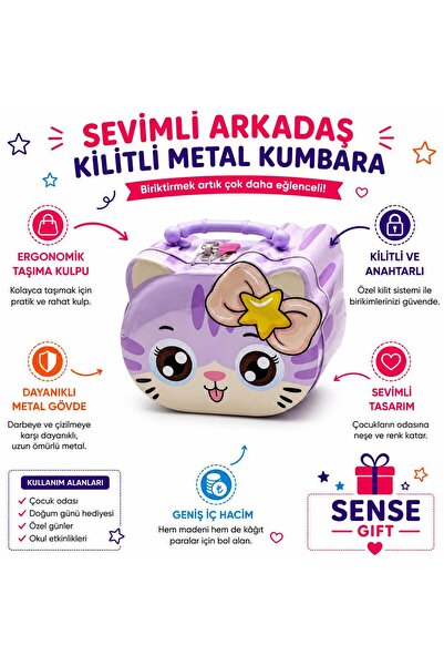 Sense Kilitli Metal Kumbara S-264-MO