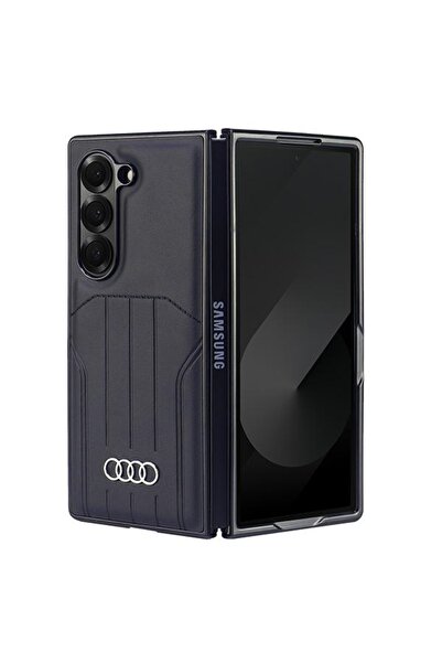 Audi Husă rigidă neagră din piele sintetică MagSafe pentru Z Fold 6 F956 AU-T...