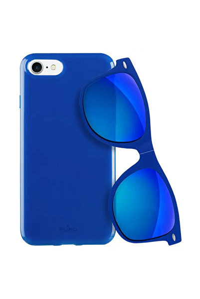 Puro Husă Sunny Kit pentru iPhone 7/8+ și ochelari (IPC747SUNNYKIT1BLUE)