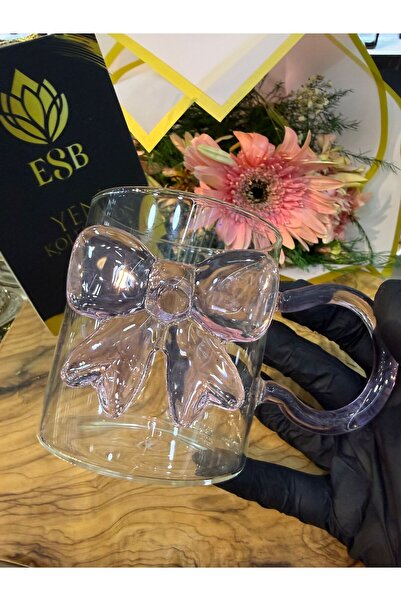 Esbeycam Glass Mug with Bow