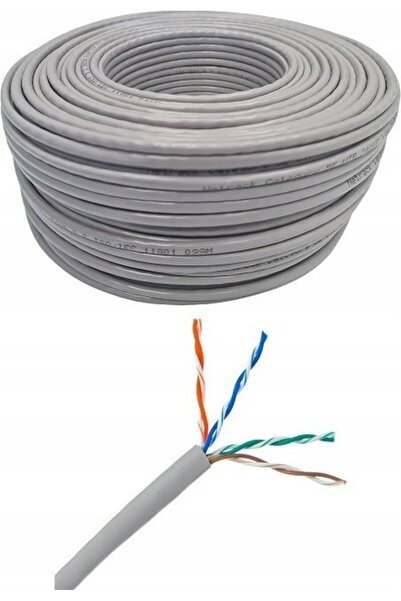 Netrack Cablu de rețea LAN Cat 5e UTP, gri, 100m, CCA