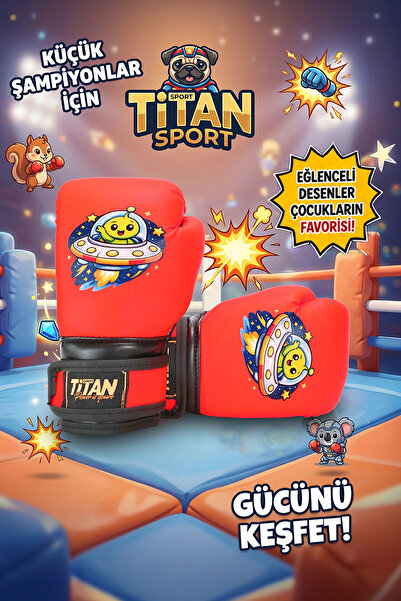 Titan Sport Children's Boxing Gloves Neon Orange Alien Model