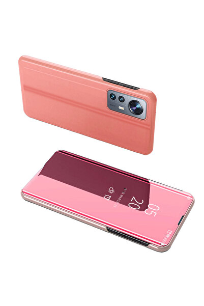 Hurtel Husă transparentă cu clapetă pentru Xiaomi 12 Lite, roz