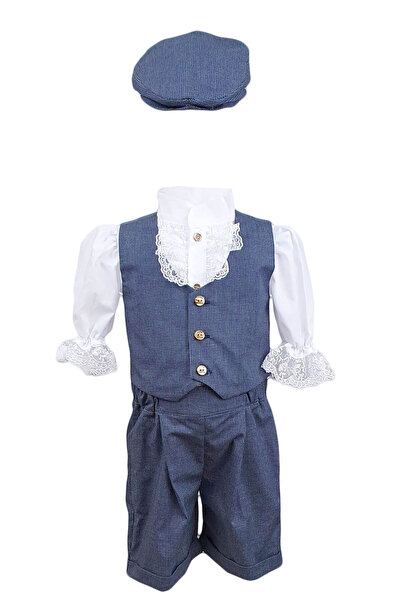 fantasialand Costum botez casual-elegant, 4 piese bleumarin