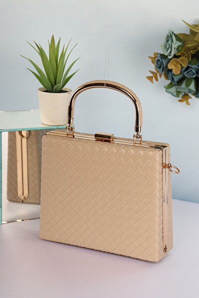weem bag Elysara Eb0162 |   Knitted Stylish Metal Handle Evening Dress Bag