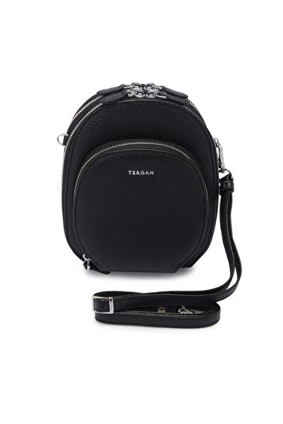 Tergan Black Genuine Leather Women's Crossbody Bag - S26Y1Bc80430-A41