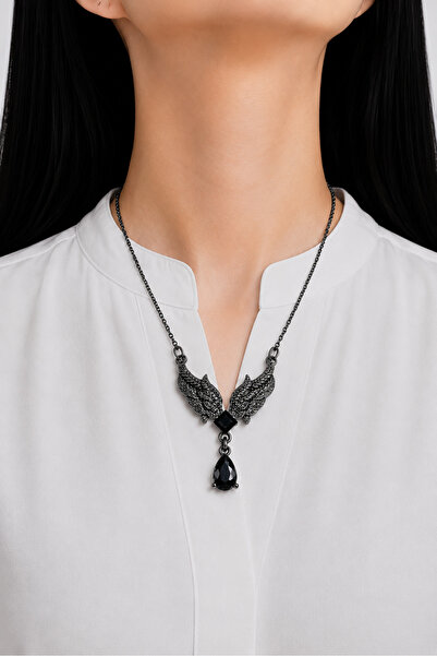MakeWell Gothic Necklace Black Chain Gothic Design Women's Necklace Punk Rock...