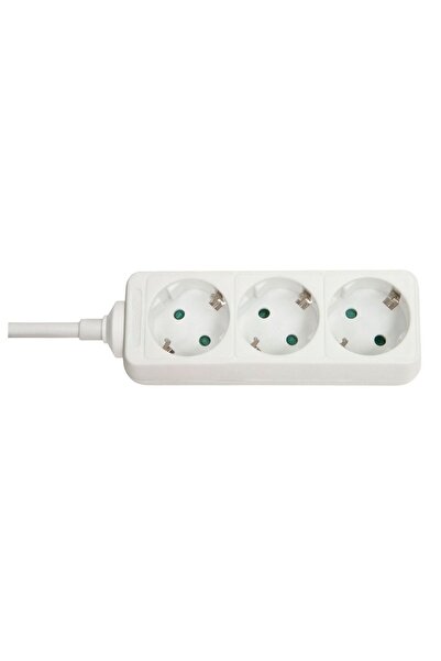 LİNDY 3-Way Schuko Mains Power Extension, White
