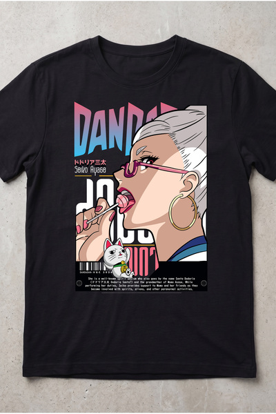 Silkensoul Dandadan Seiko Ayase Designed Black and White Standard Fit Anime T...