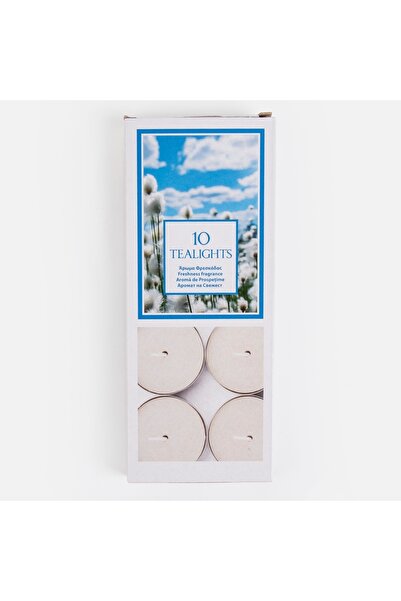 Zumzeria Lumânări albe tip stâlp cu parfum proaspăt Ø3.5x1.5cm - 10 bucăți