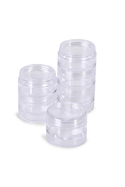 Zumzeria Transparent Plastic Organizer Box Ø3.9x2cm - 6pcs