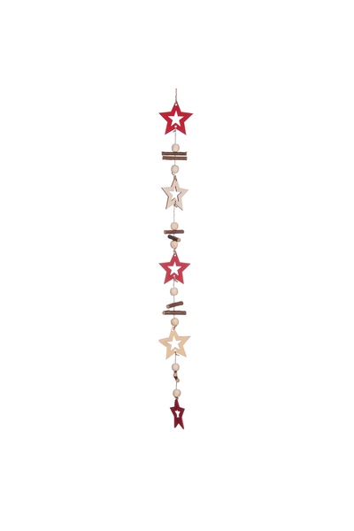 Zumzeria Globuri și stele din lemn pentru agățat, decorațiuni de Crăciun, 68cm