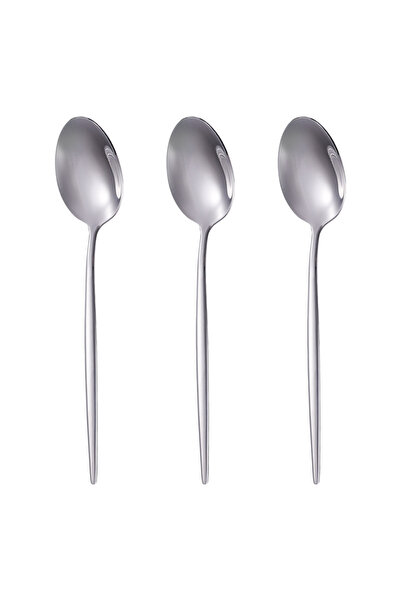 OEM Shiny Stainless Steel Slim Spoons 22cm - 3pcs