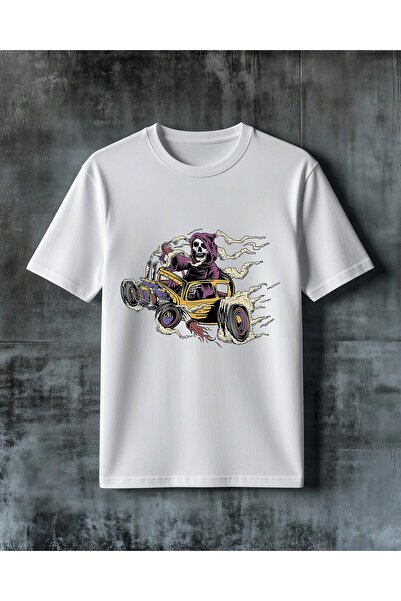 COMVİCHO Olum Hot Rod Printed Oversize T-Shirt