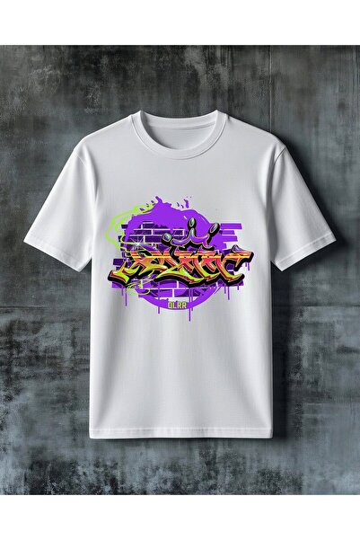 COMVİCHO Graffiti Colored Art Printed Oversize T-Shirt
