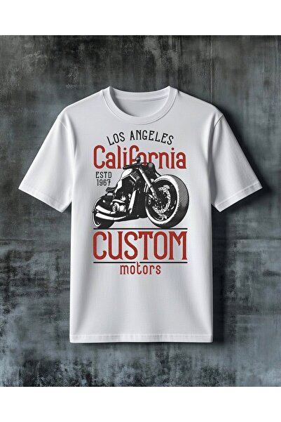 COMVİCHO Los Angeles Custom Motors Printed Oversize T-Shirt