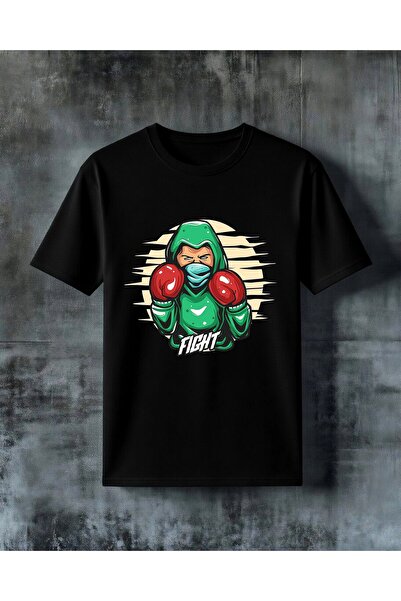 COMVİCHO Fight Boxer Printed Oversize T-Shirt