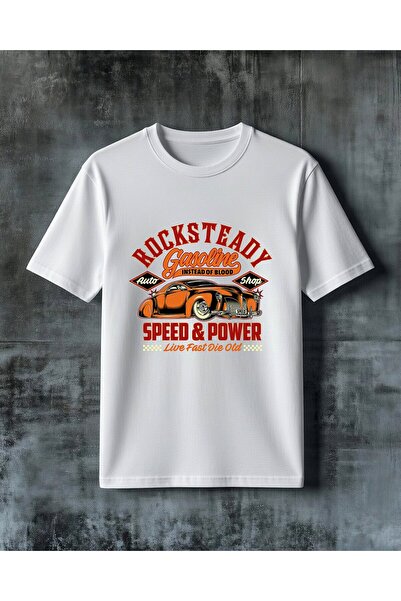 COMVİCHO Rocksteady Auto Shop Printed Oversize T-Shirt