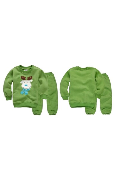 Yolka clothing Trening pentru copii, din bumbac, verde