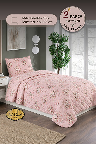 MARLA HOME Tek Kişilik Pike Takımı | 160x230 cm | Çok Amaçlı Yatak Örtüsü & B...