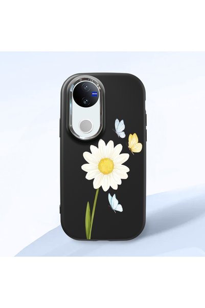 ucuc Vivo V50 Compatible Shock-Absorbing Camera Protected Black Silicone Case