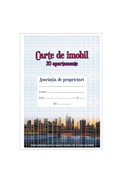 OEM Property book for 20 apartments, cardboard and plastic covers, 25 pages, A4