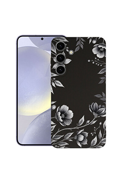 bestcase Husă TPU Ultra Subțire pentru Samsung Galaxy S26, Negru Floral, 3145...