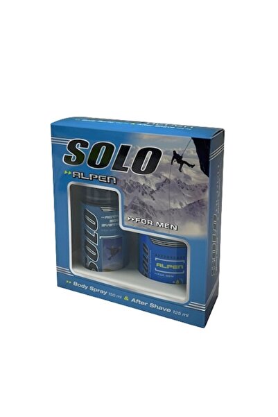 Solo Set Alpen pentru bărbați, Aftershave 125ml, Spray de corp 150ml