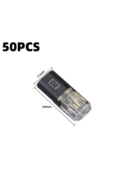 Choice1 50Pcs 1-50 Pack of H2 2-Pin Pluggable Wire Connectors, Nylon Insulate...
