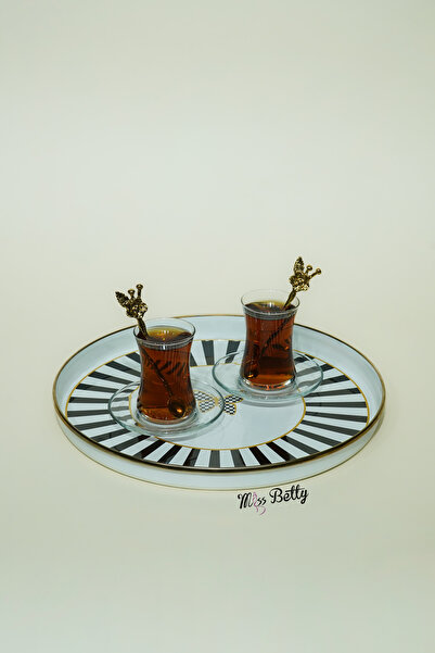 Miss Betty Papillon Enamel Tea Tray Decorative Vintage Serving Tray