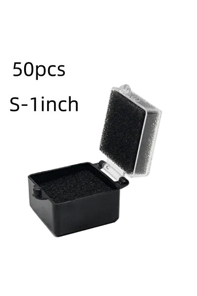 Choice1 S-Black-50pcs 50pcs 1 Inch Denture Sponge Storage Box Plastic Multi-p...