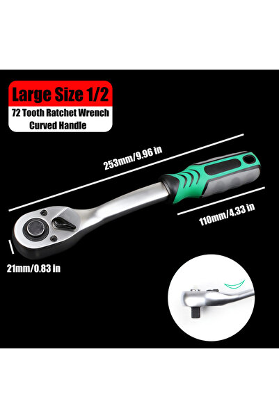 choice2 DUTRIEUX 72-tooth-1-2 1pc 72 Tooth Quick Ratchet Wrench 1/2 1/4 3/8 3...