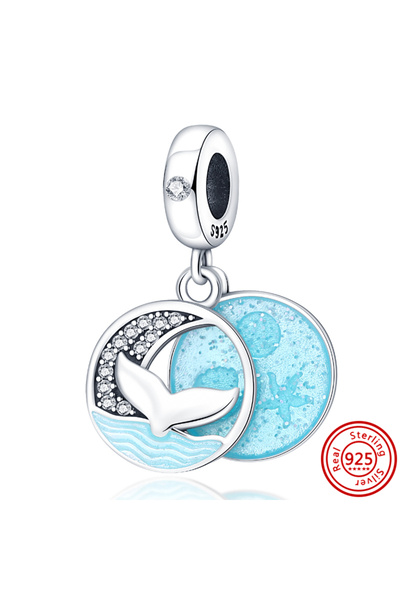 Choice77 QT251 Original 925 Sterling Silver Ocean Series Starfish Pendant DIY...