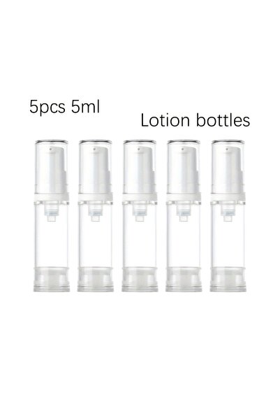 Choice Plastic 5ml 5pcs 5ml 5pcs Transparent Airless Pump Bottles for Lotion ...