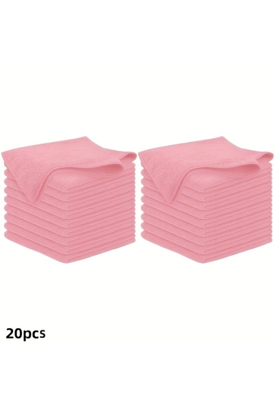 Choice4 20pcs 5-50Pcs Light Pink Microfiber Kitchen Towels Super Absorbent So...