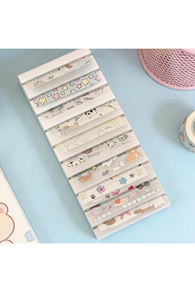 Choice1 White Nail Foil Storage Box 10 Grids Clear Transfer Paper Organizer T...